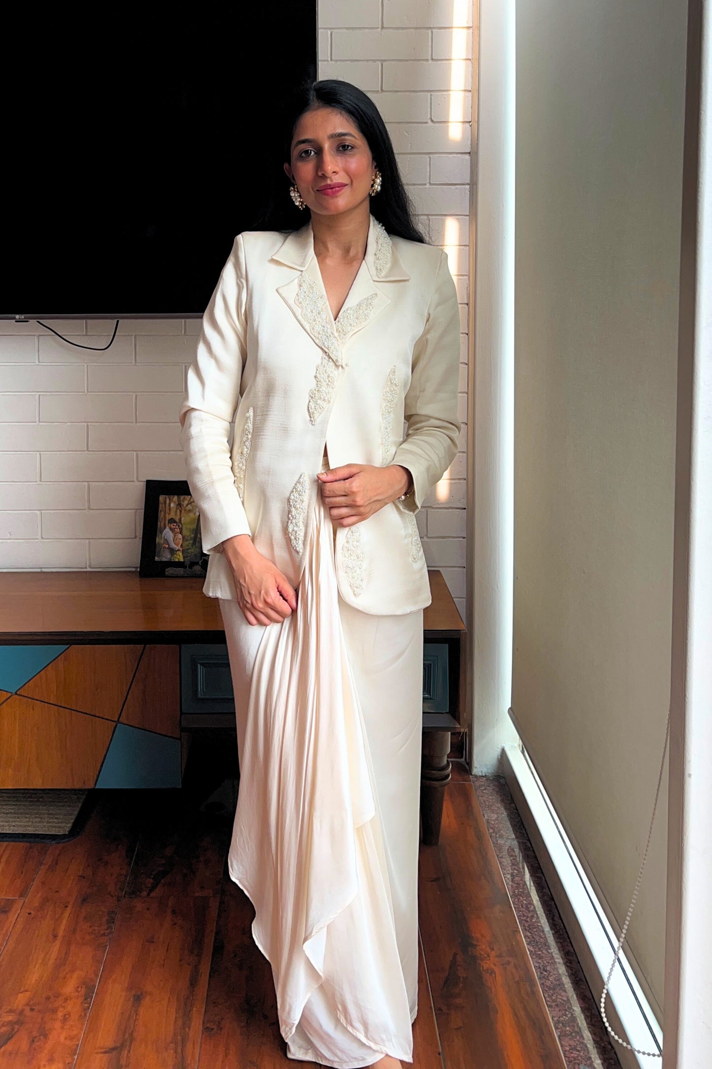 Ivory Pearl Embroidered Set