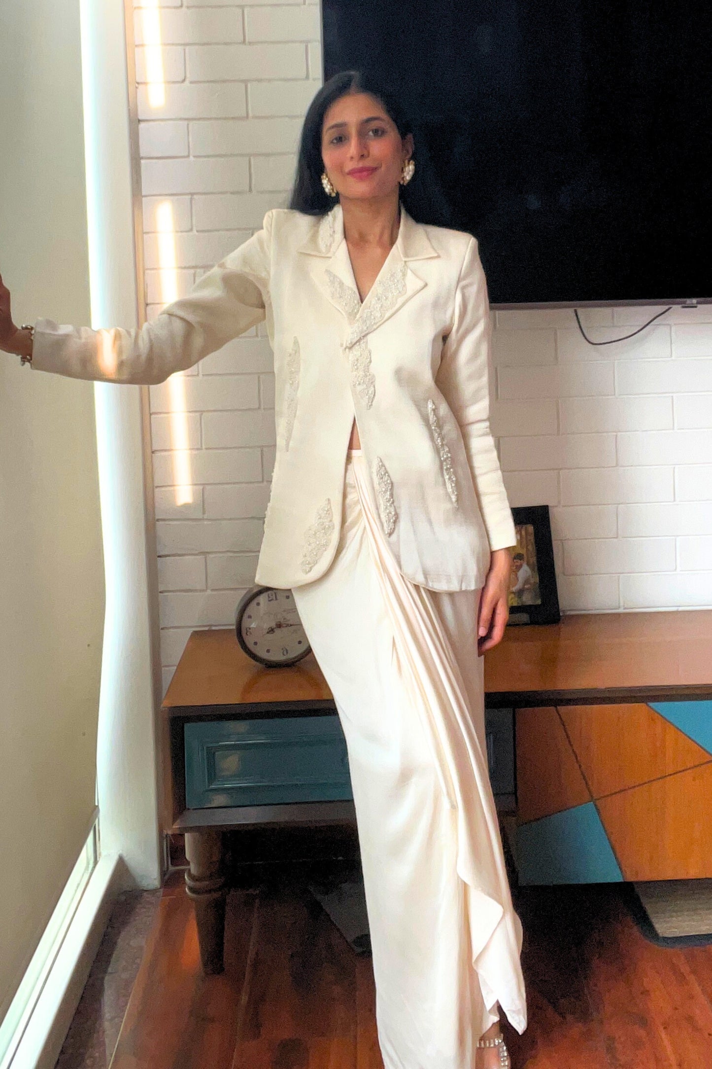 Ivory Pearl Embroidered Set