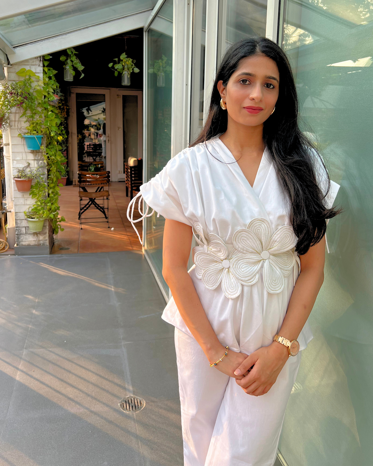 Chic in White Top