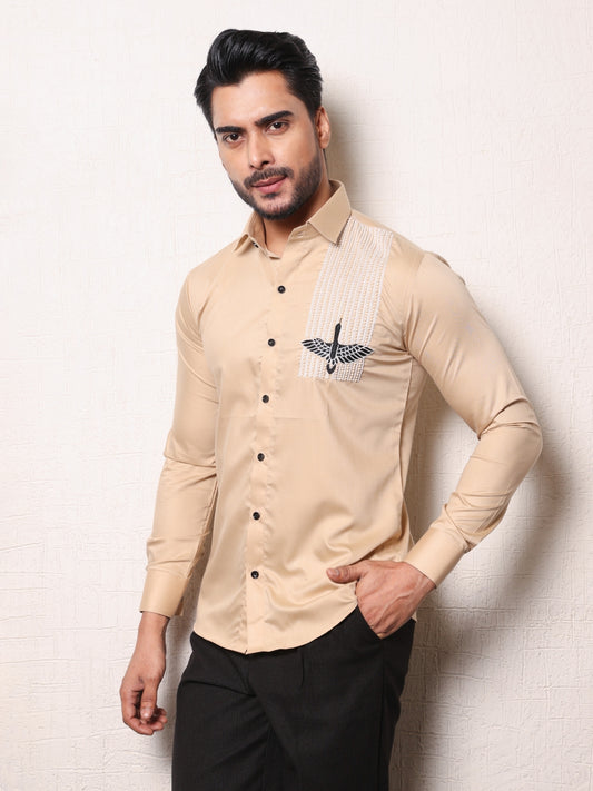Eagle and Thread Embroidered Shirt.