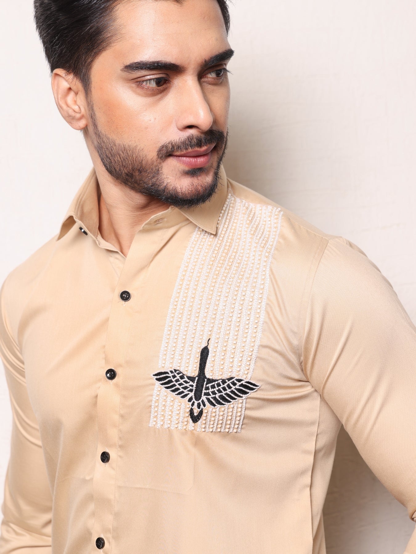 Eagle and Thread Embroidered Shirt.