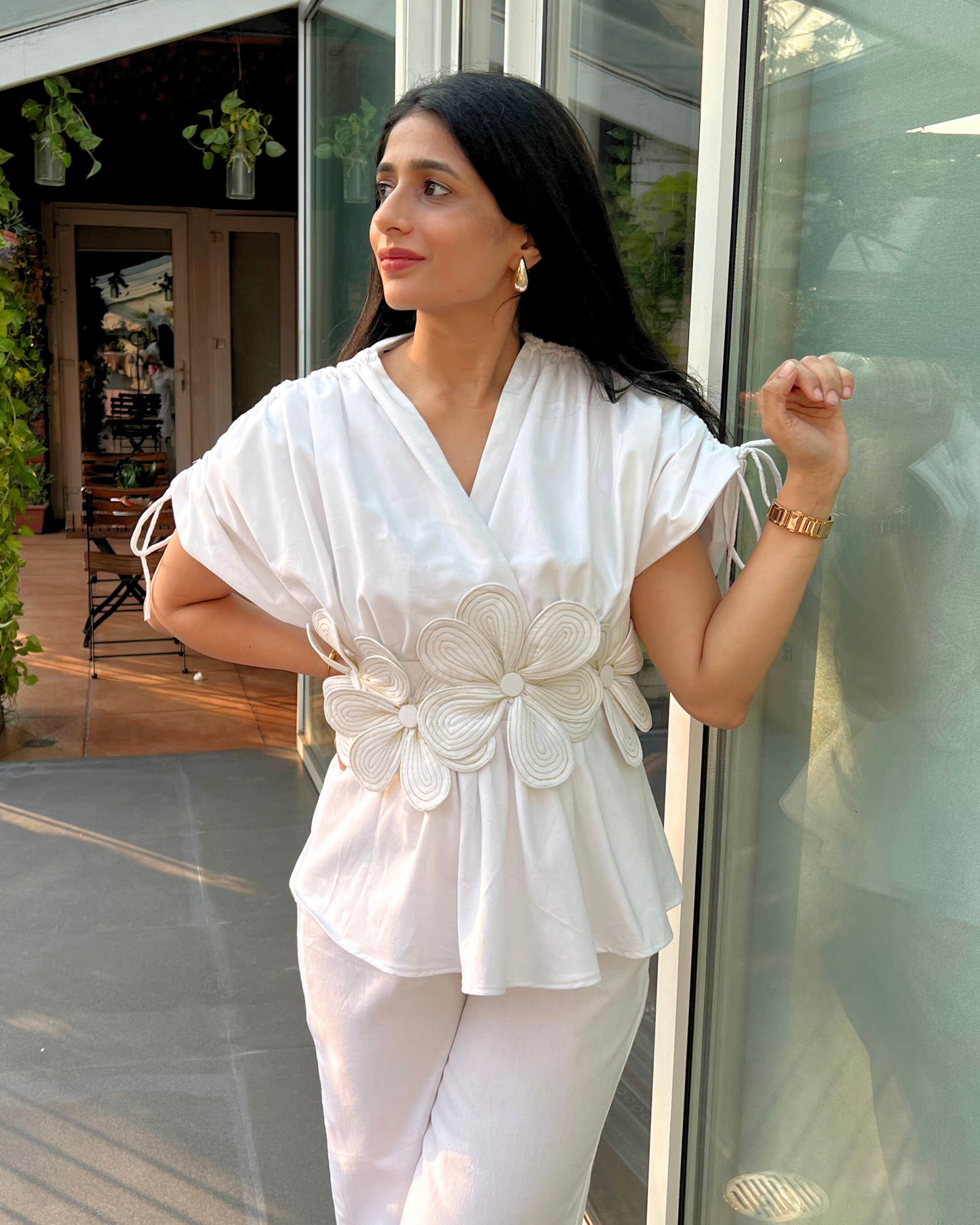 Chic in White Top