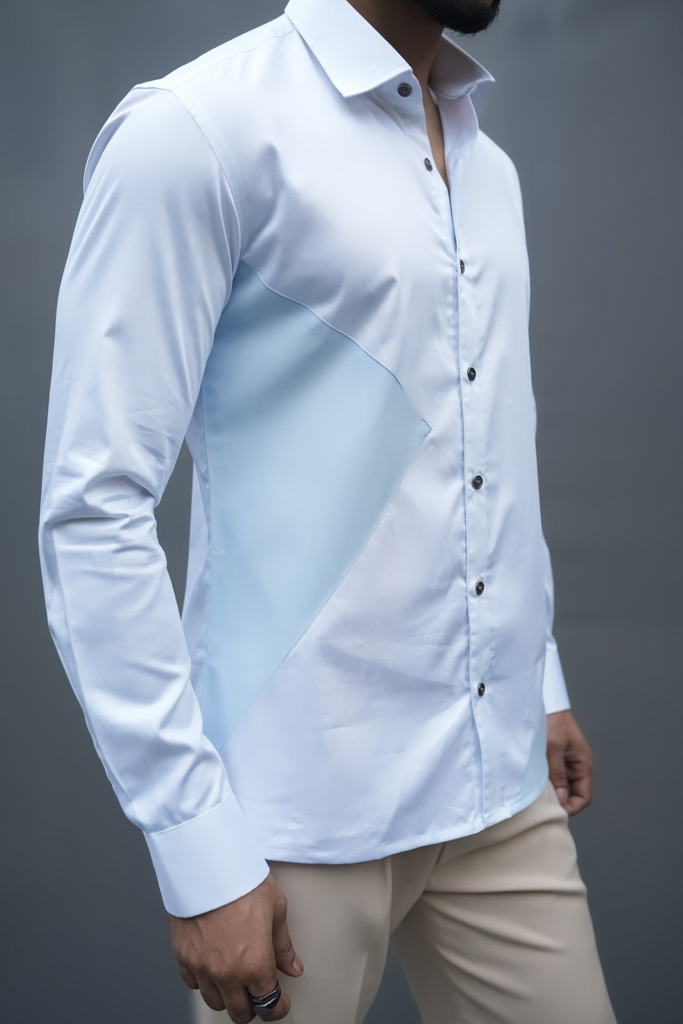 Blue and White Stylish Shirt