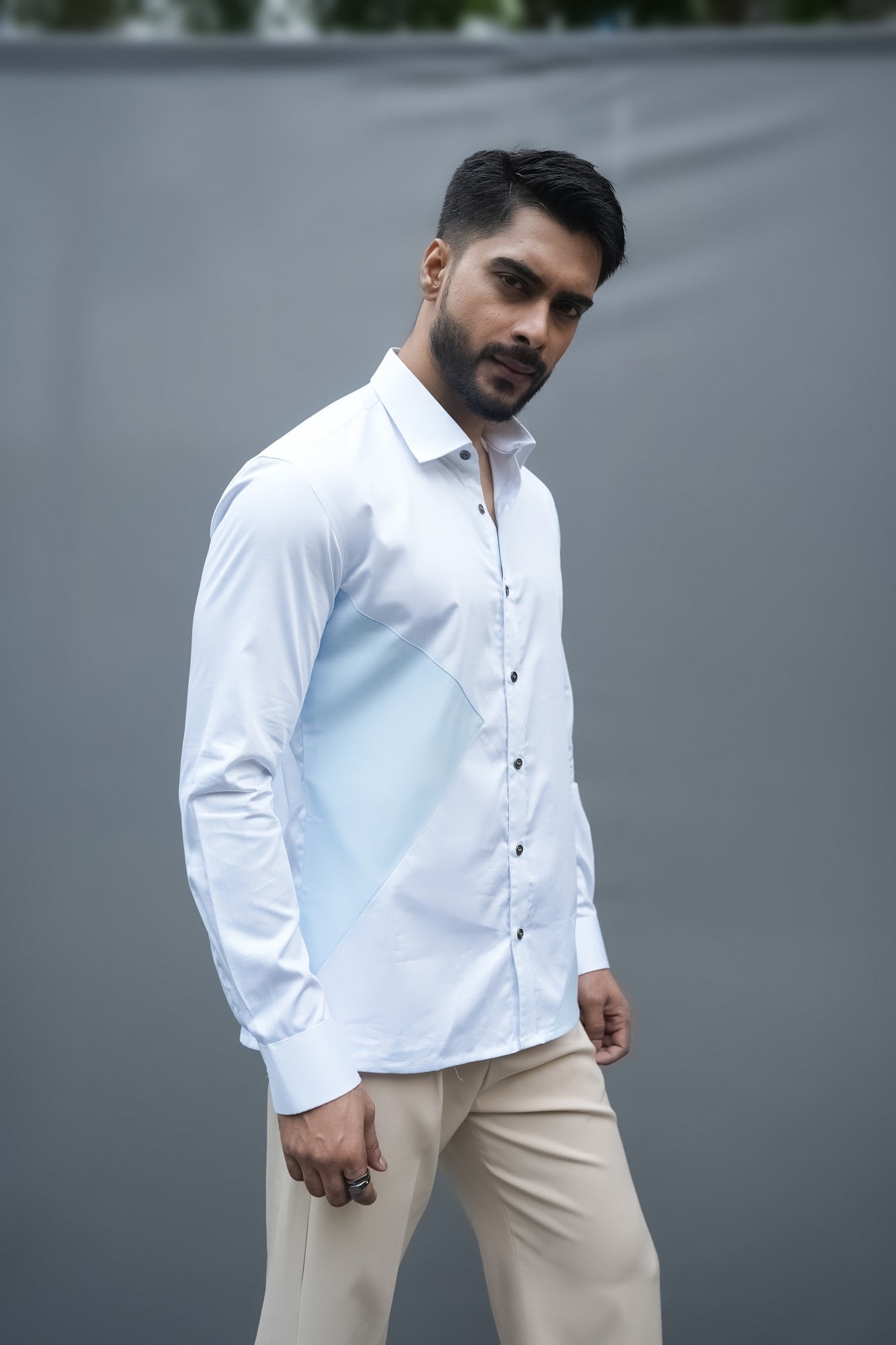 Blue and White Stylish Shirt