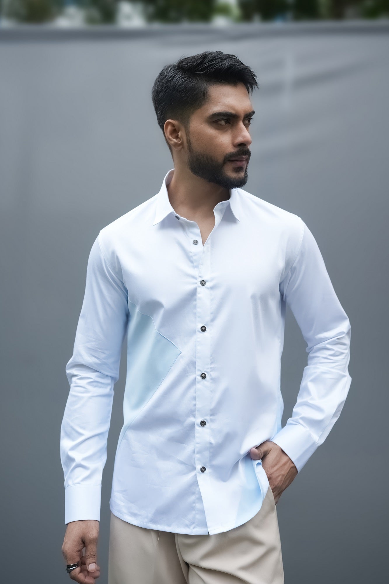 Blue and White Stylish Shirt