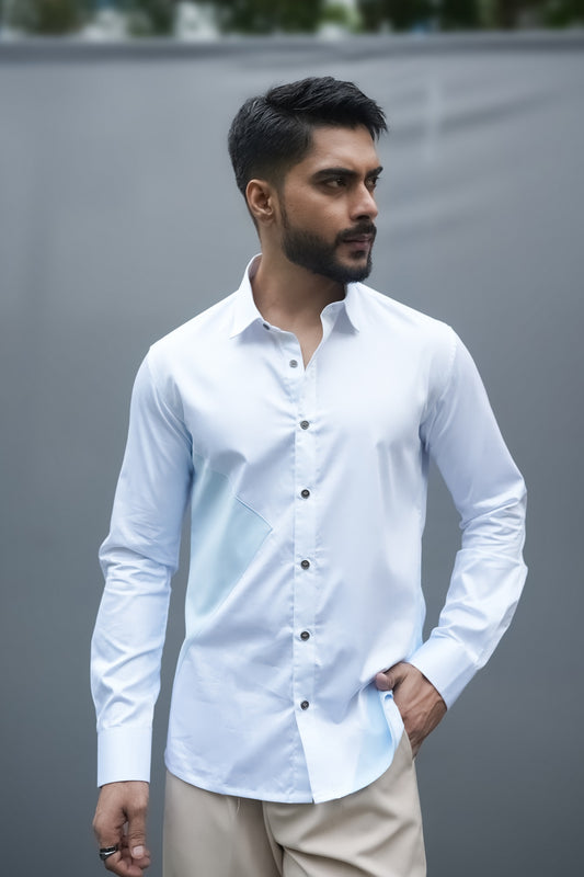 Blue and White Stylish Shirt
