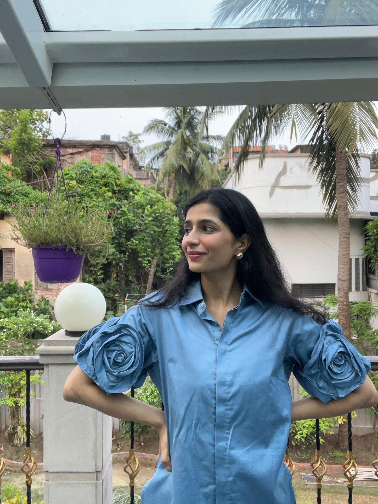 Blue Cotton Co-Ord Set