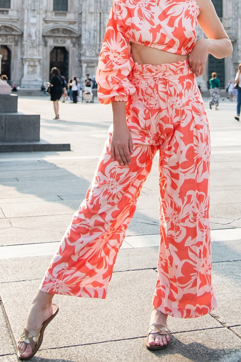 Orange Print Pant