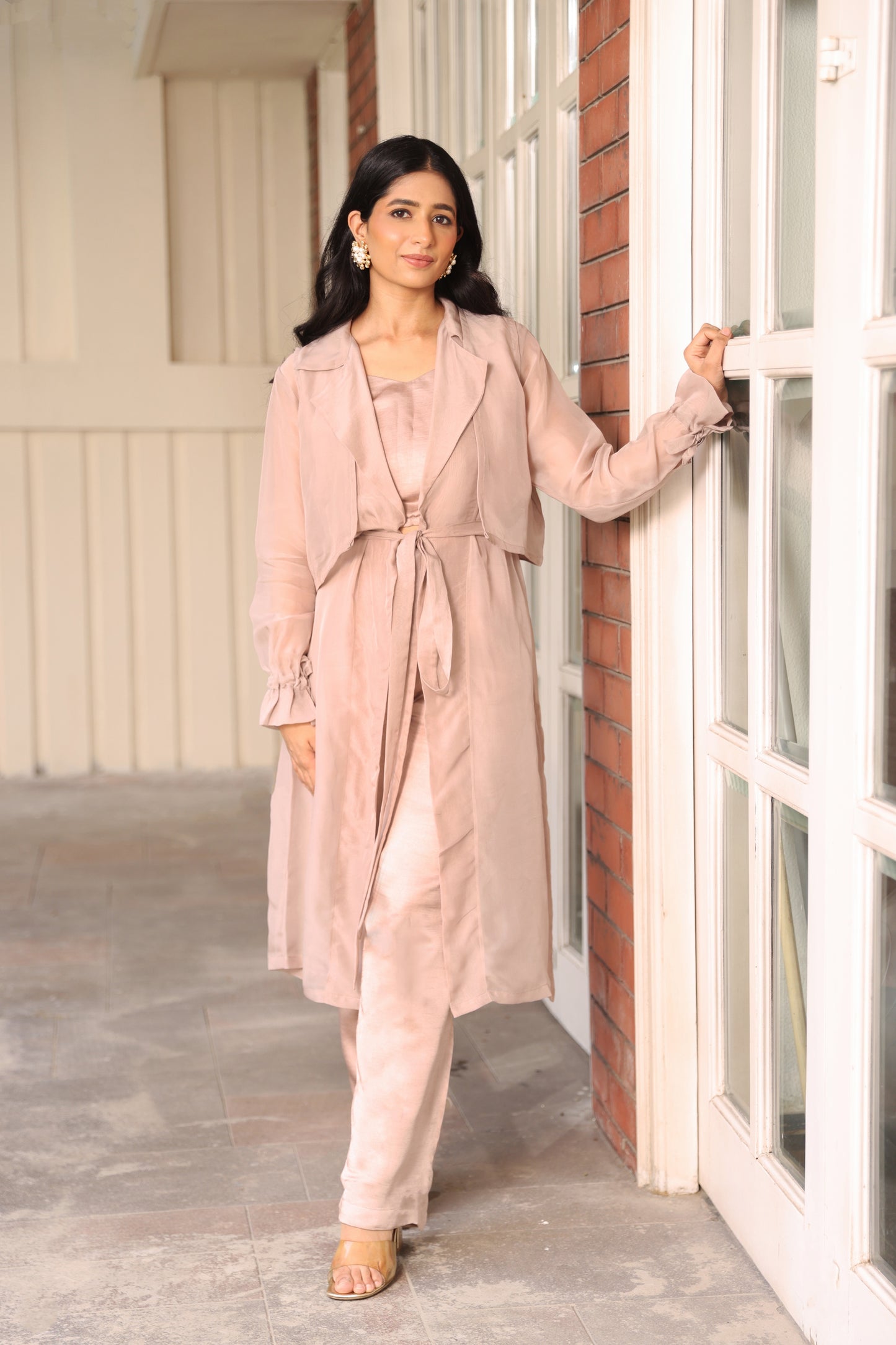 Organza Trench Set