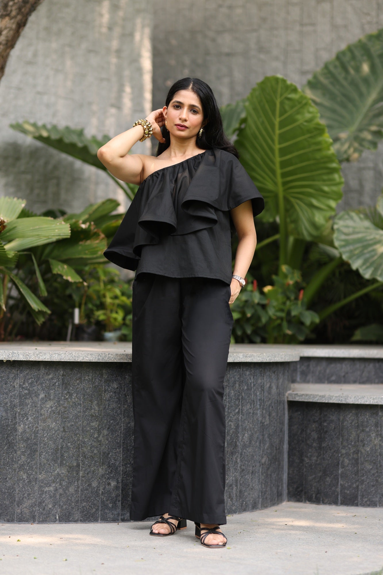 Midnight Ruffle Co-Ord Set