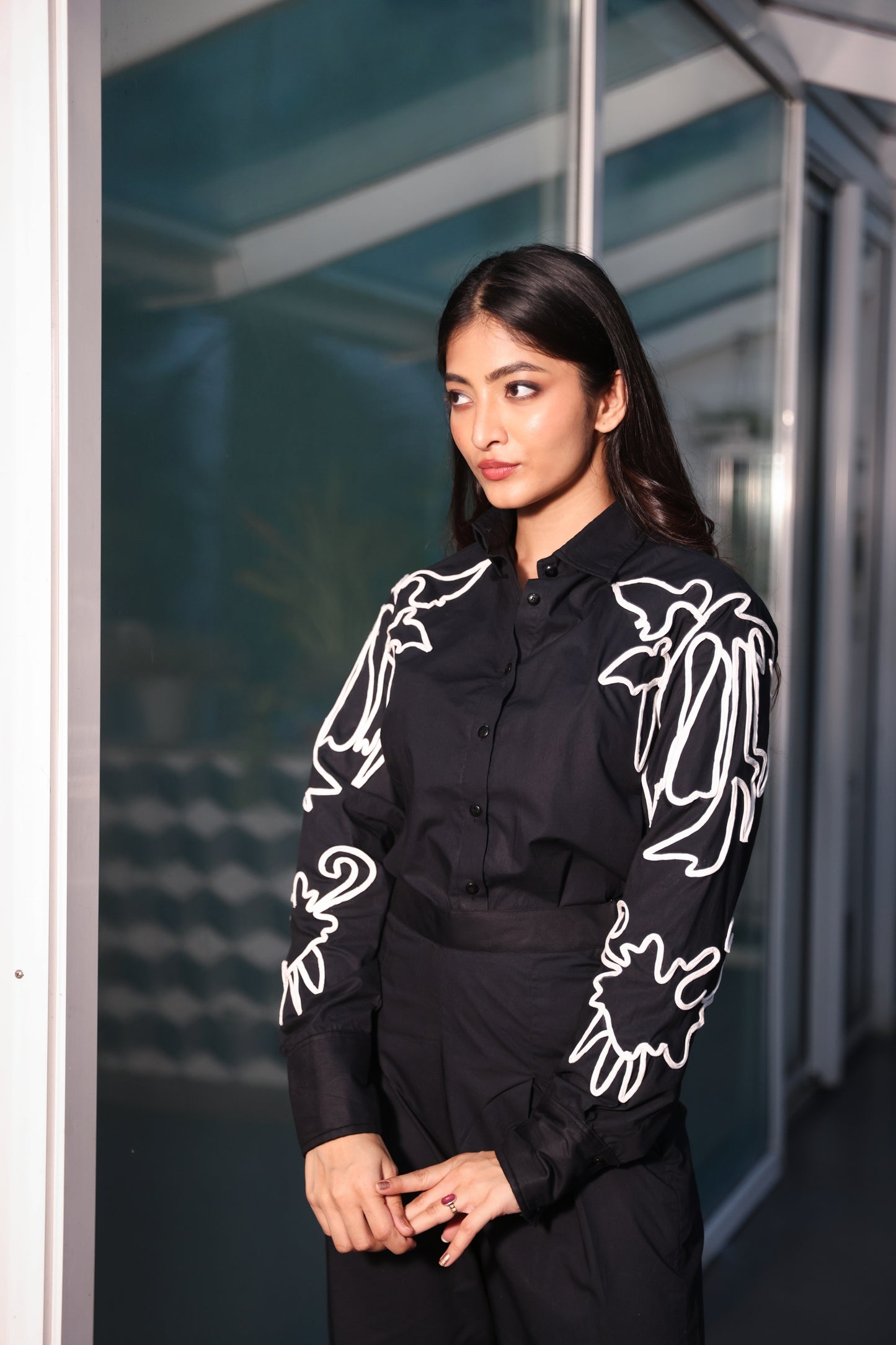 Black Bloom Co-ord Set