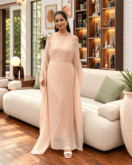 Champagne Organza Kaftan