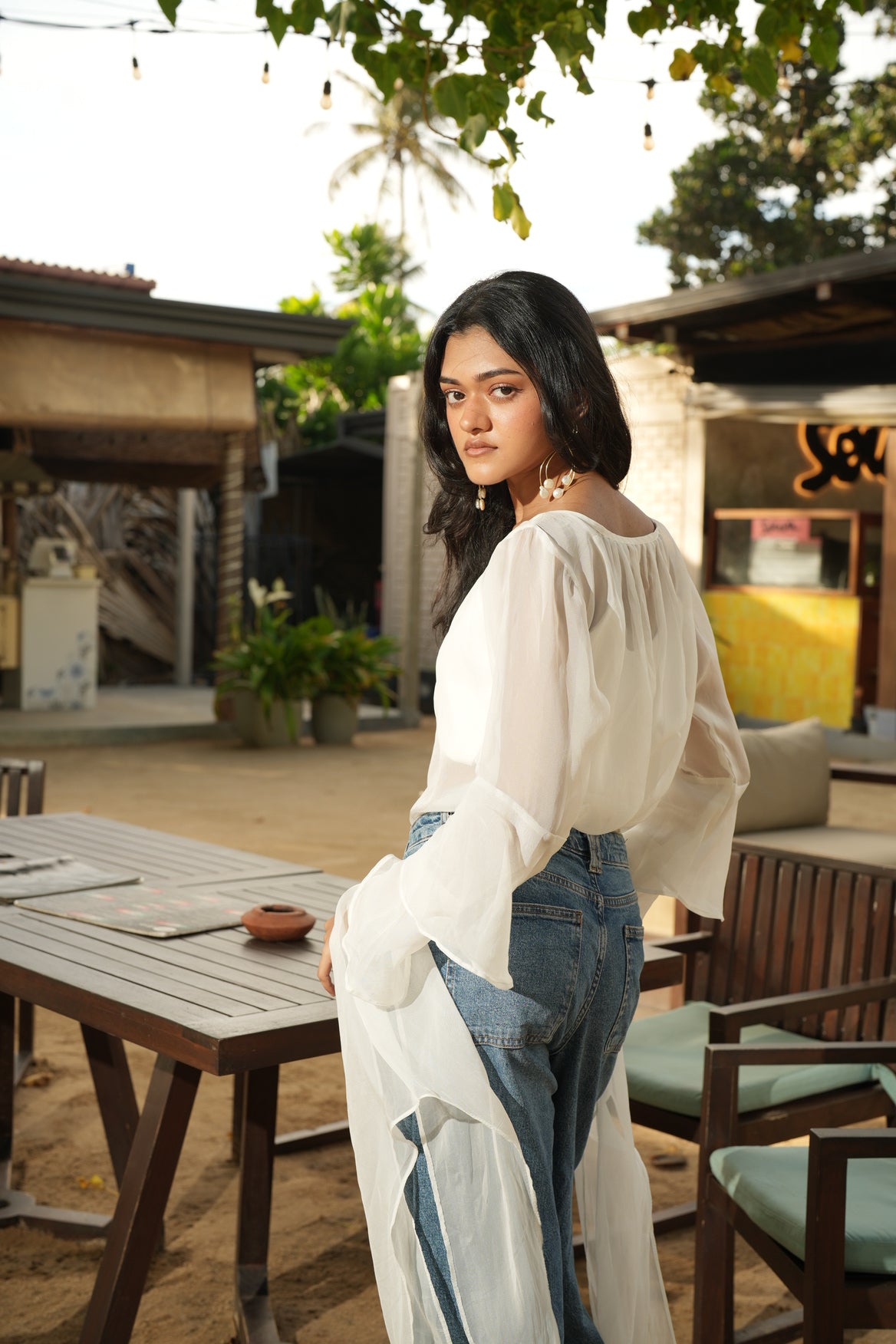 The Serene Organza Top