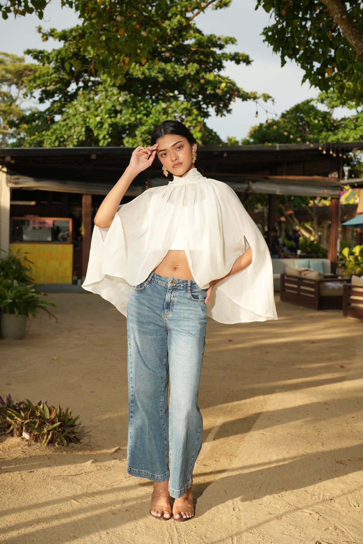 The Celeste Organza Top - White