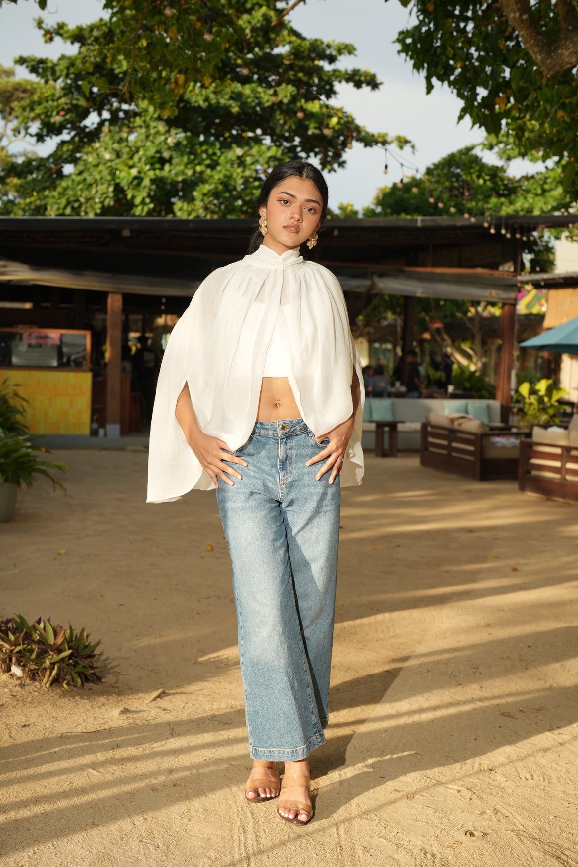 The Celeste Organza Top - White