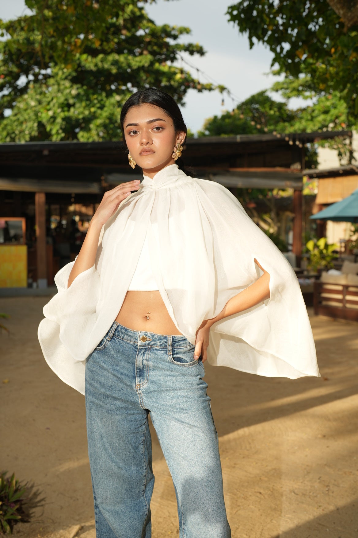 The Celeste Organza Top - White