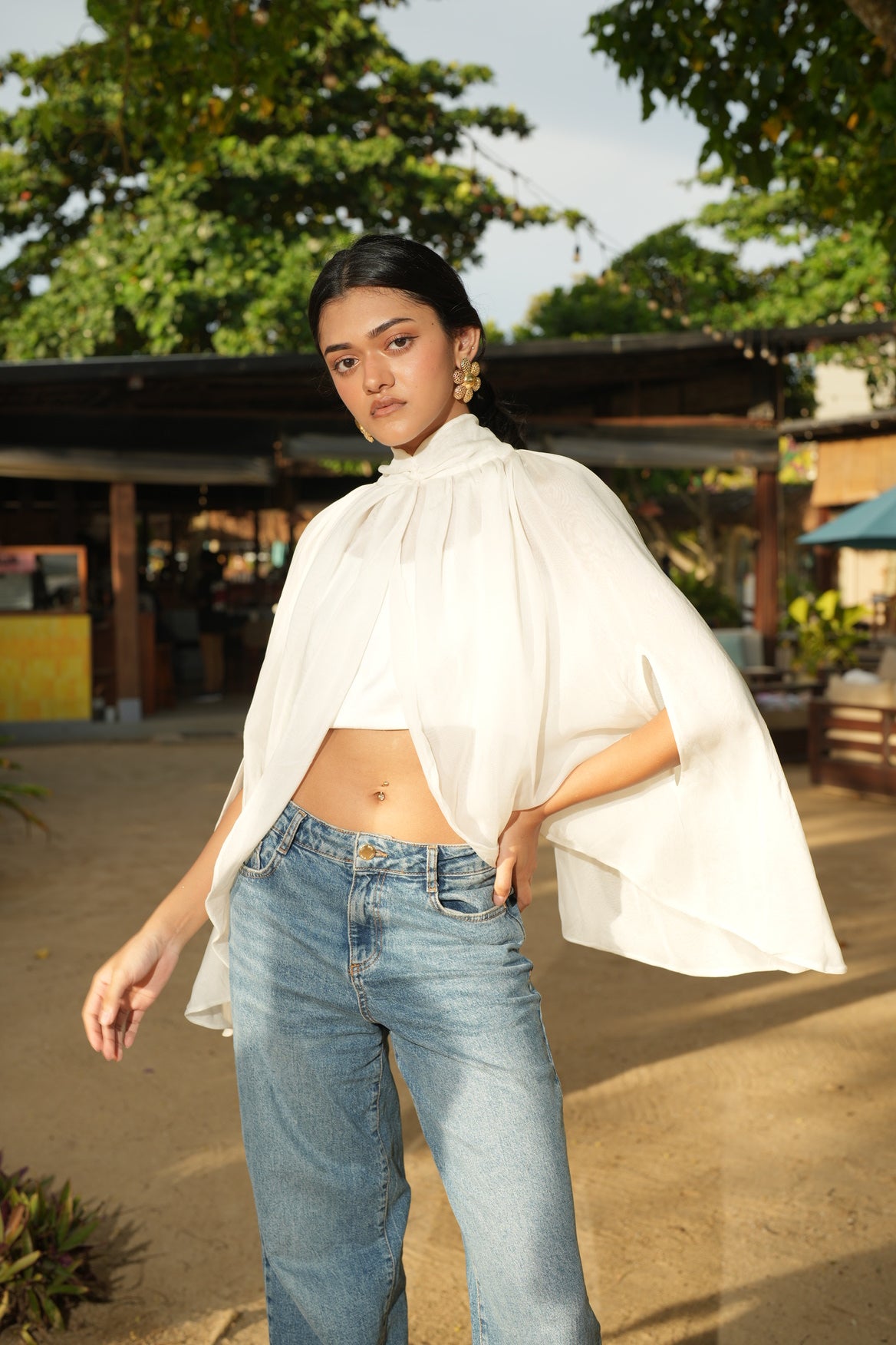 The Celeste Organza Top - White