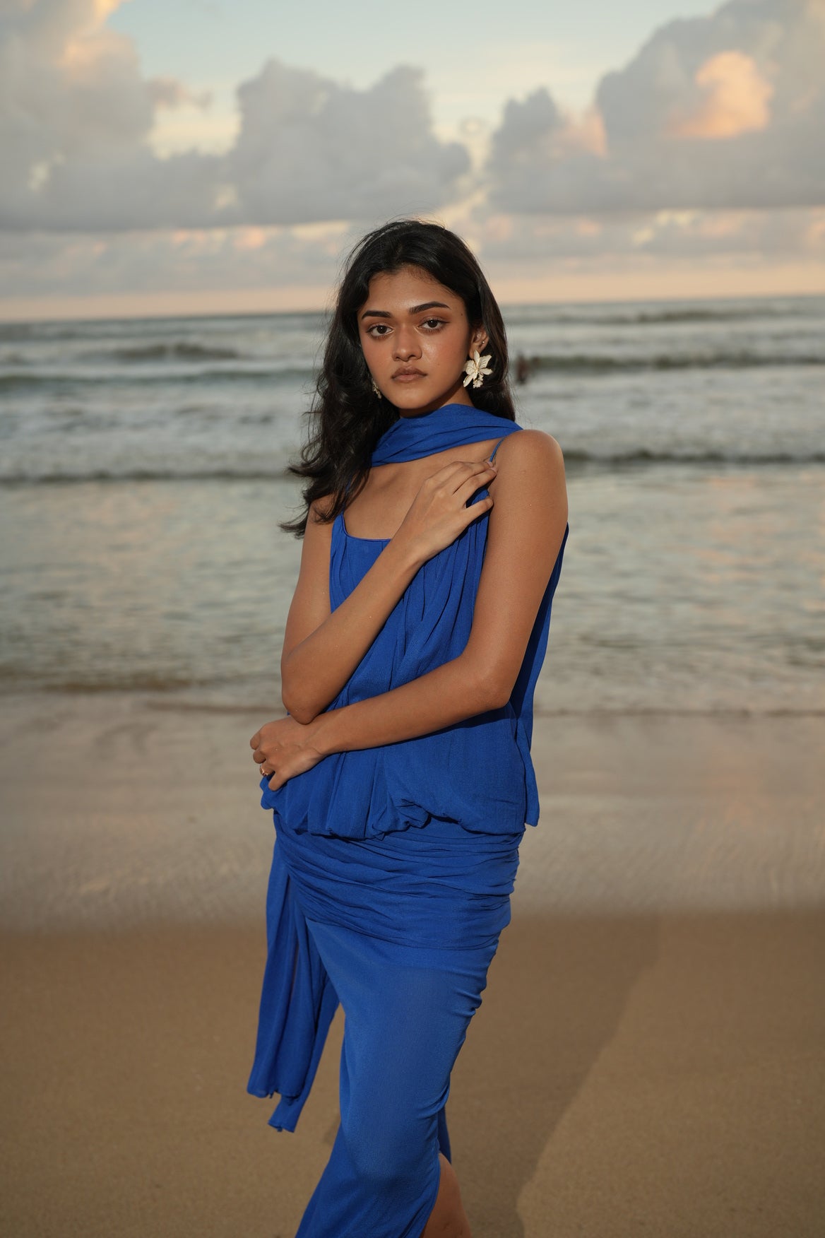 The Azure Chiffon Skirt - Blue