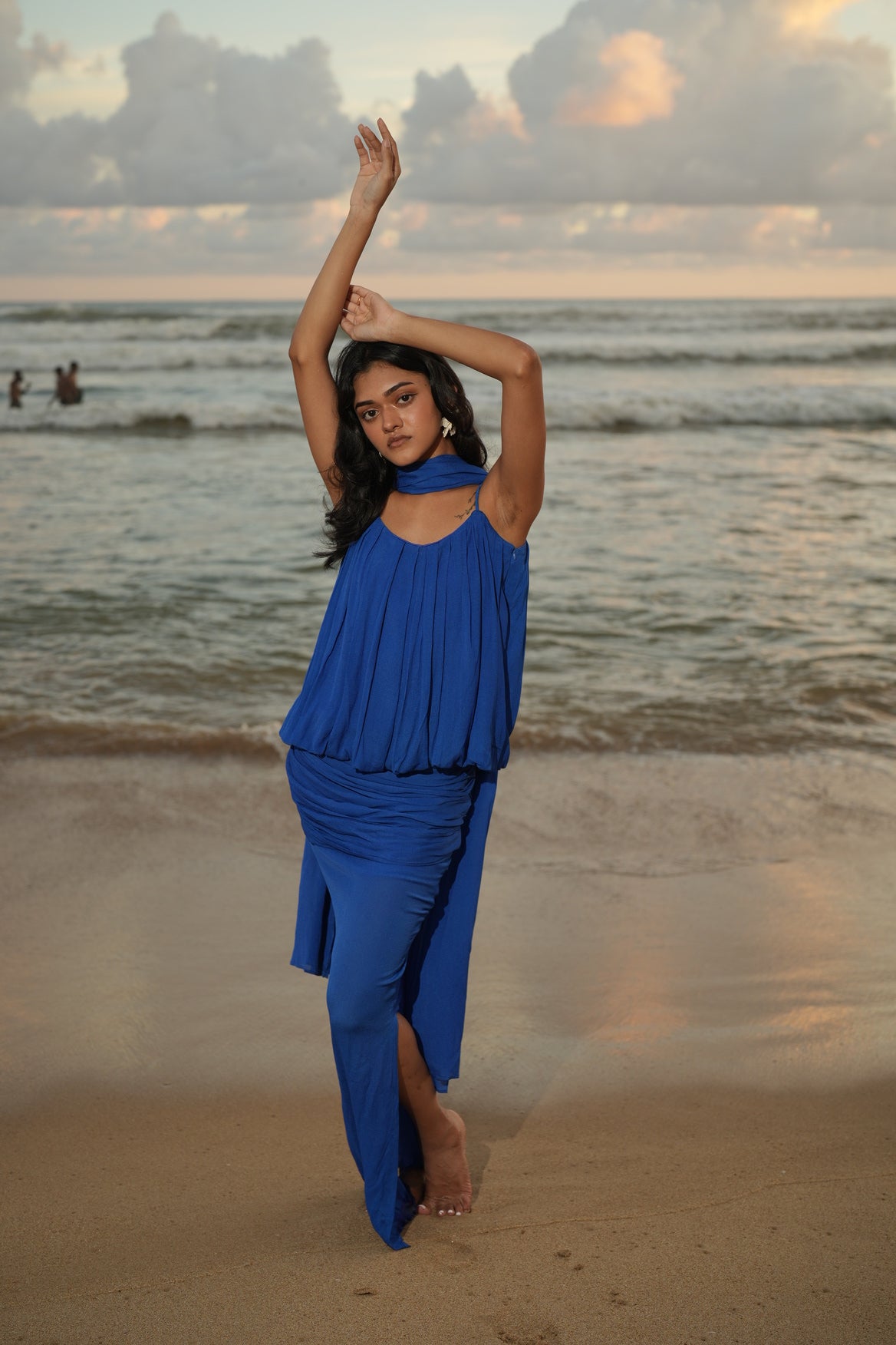 The Azure Chiffon Skirt - Blue