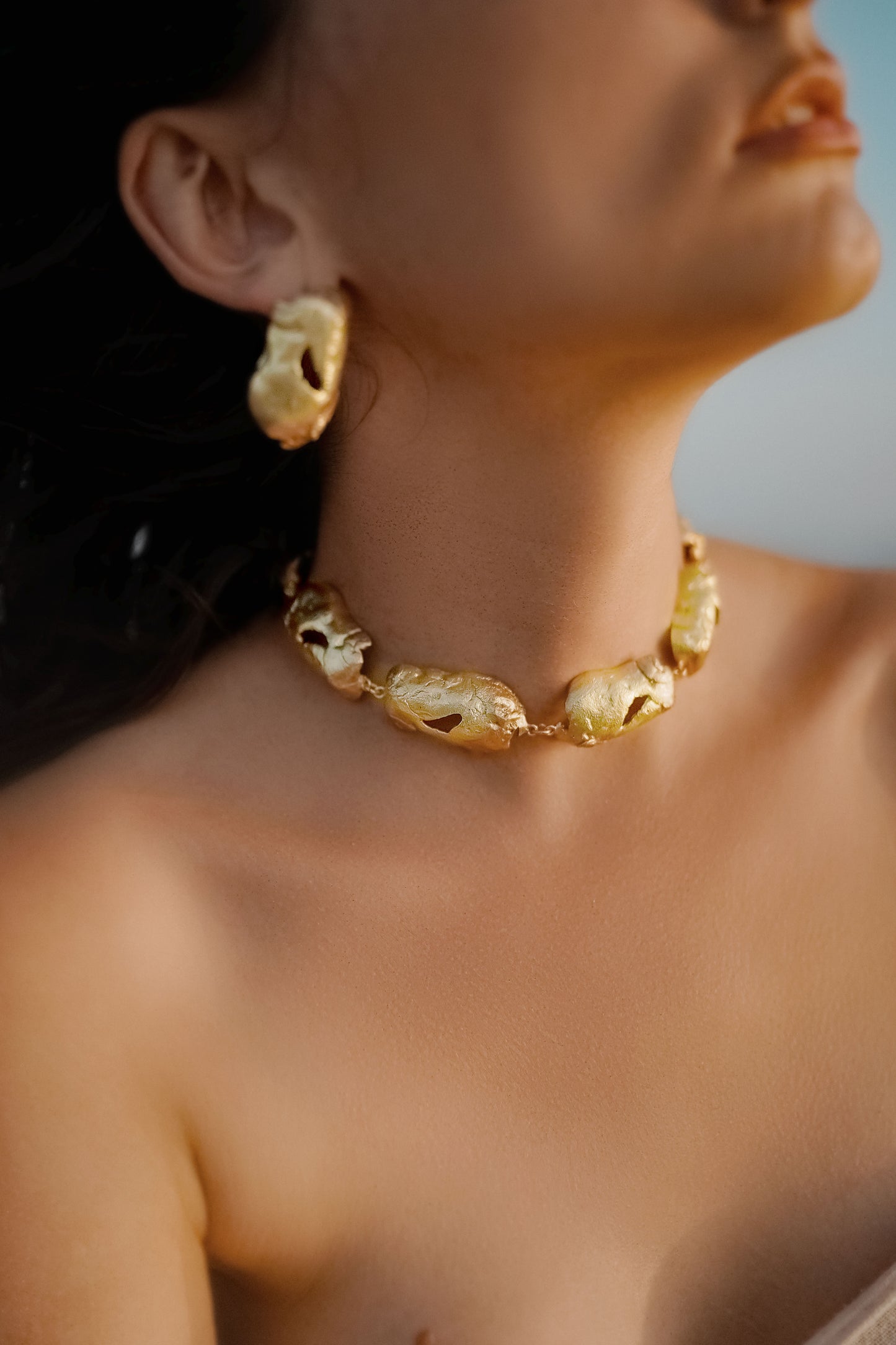 Golden lava neckpiece