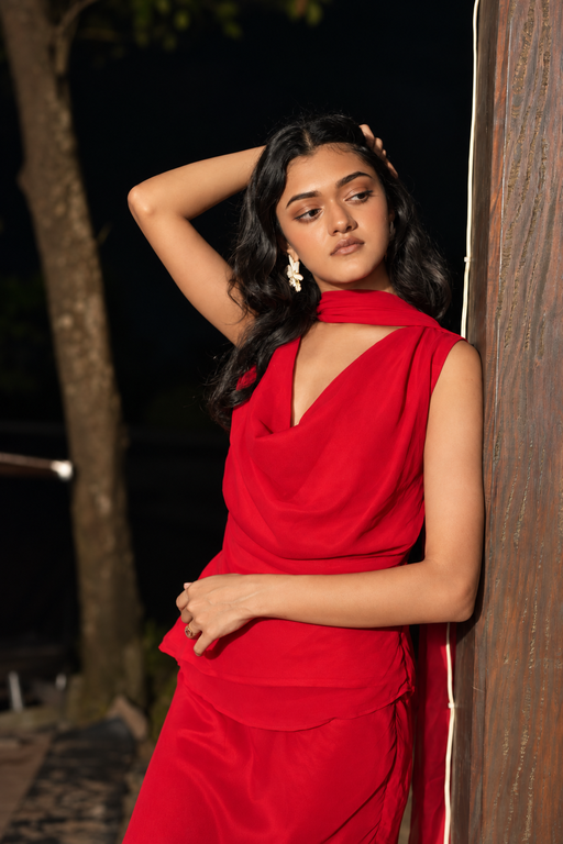 The Scarlet Drape Skirt