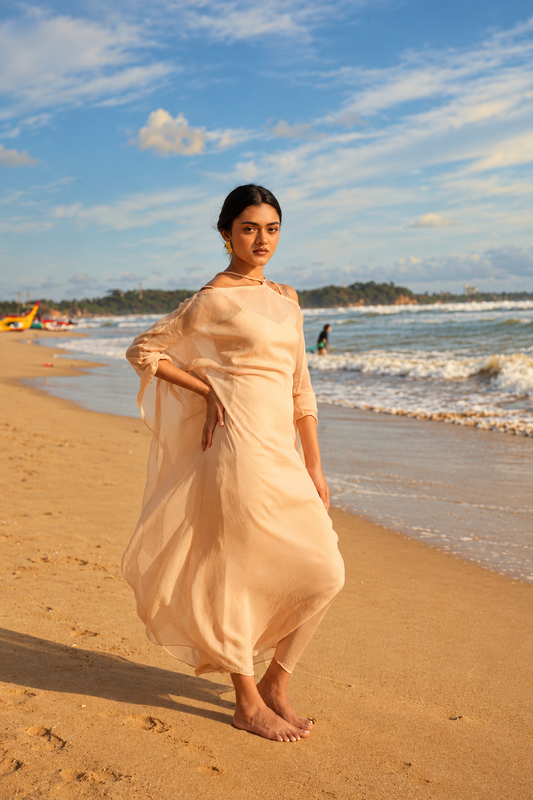 Champagne Organza Kaftan