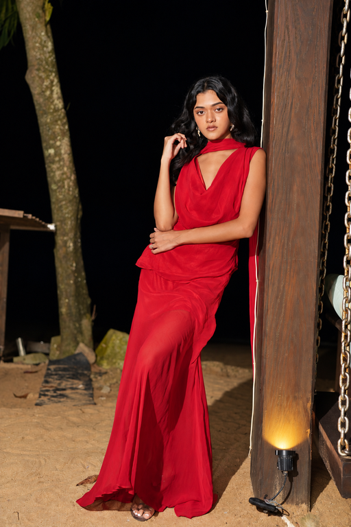 The Scarlet Drape Skirt