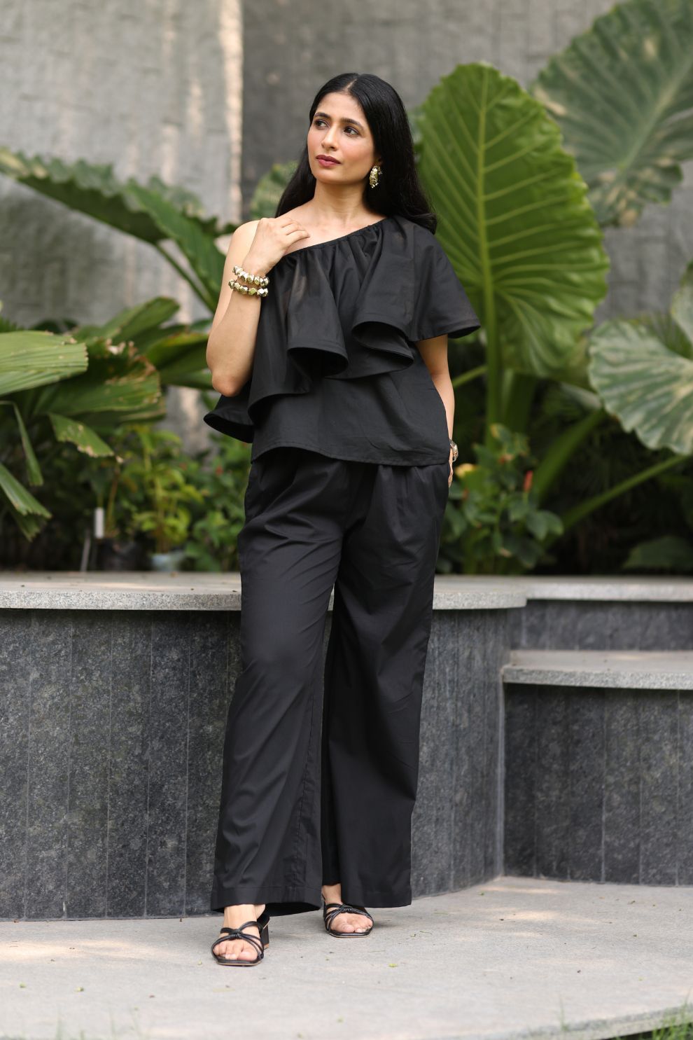 Midnight Ruffle Co-Ord Set