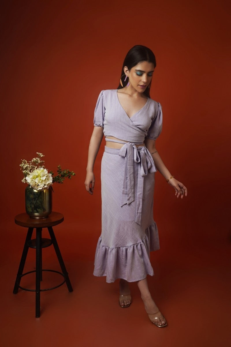 Purple Linen Set skirt