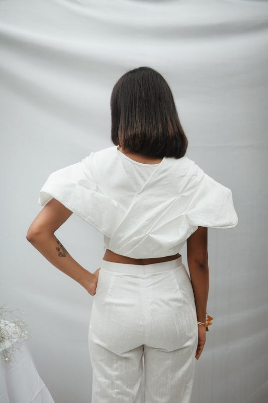 Statement White Dupian Crop Top