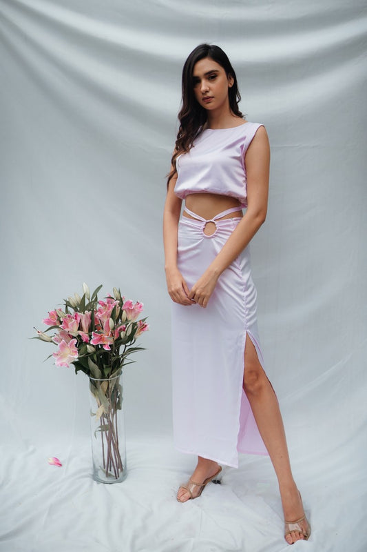 Lavender High Rise Skirt Set