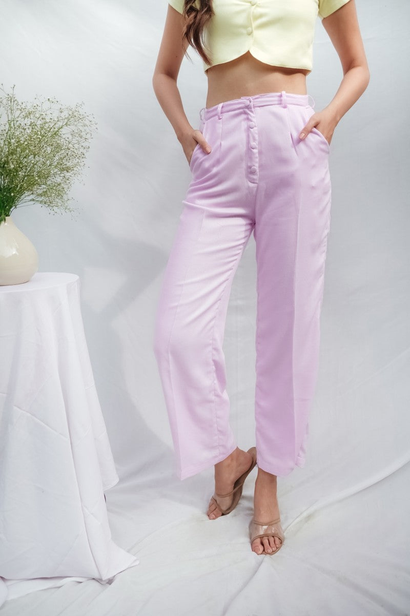 Moss Crepe Purple Pant