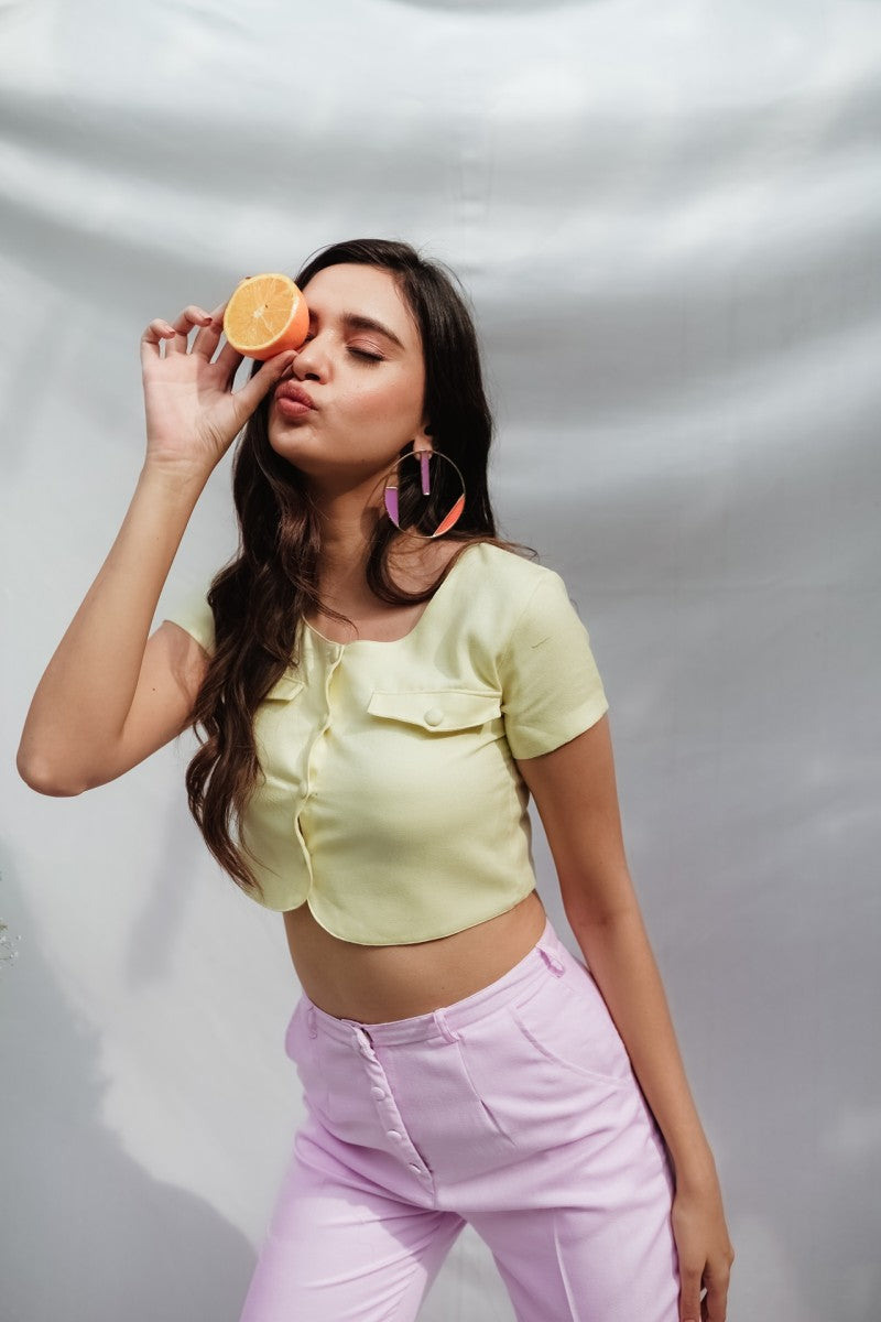 Yellow Crop Top