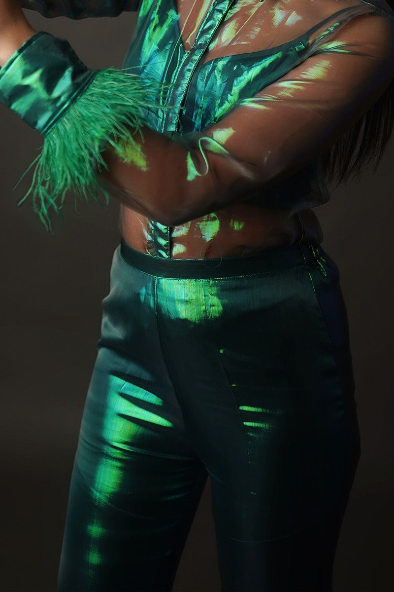 Green Holographic Pant