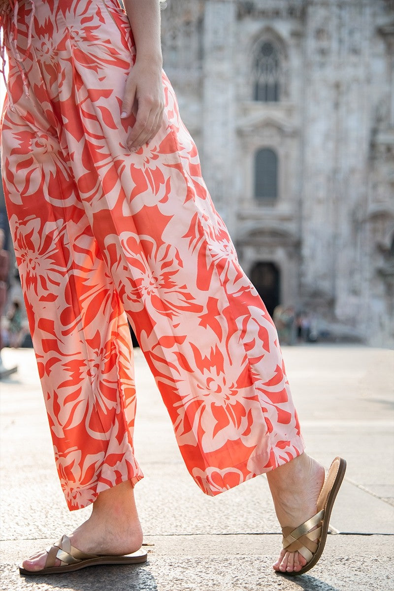 Orange Print Pant