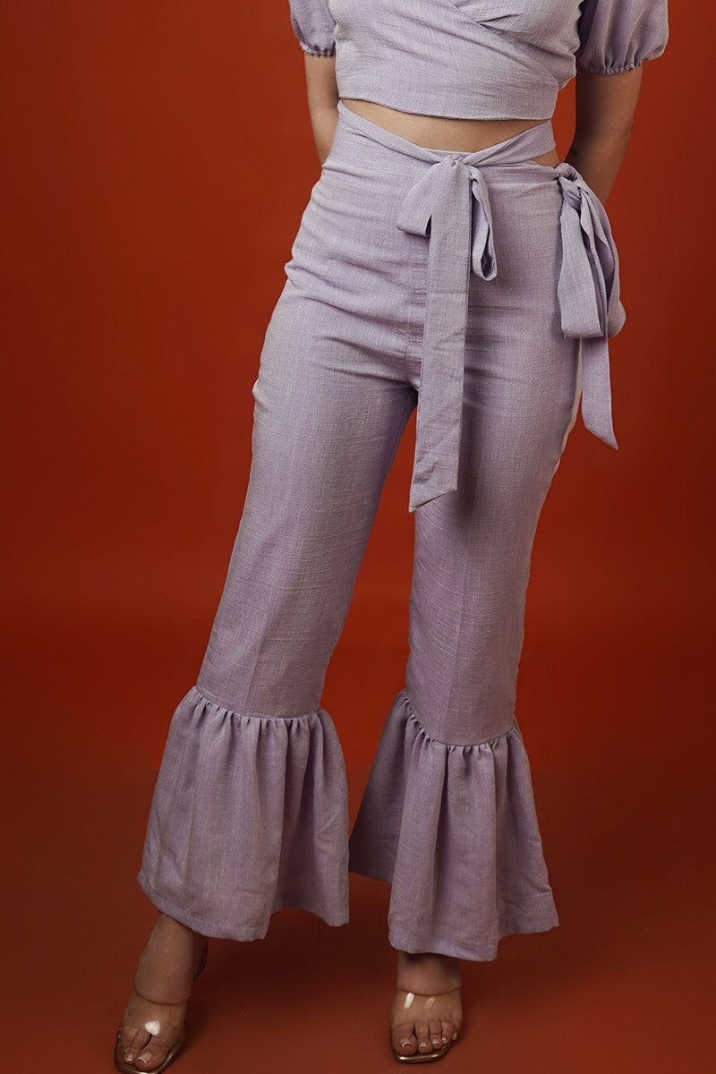 Purple Linen Pant