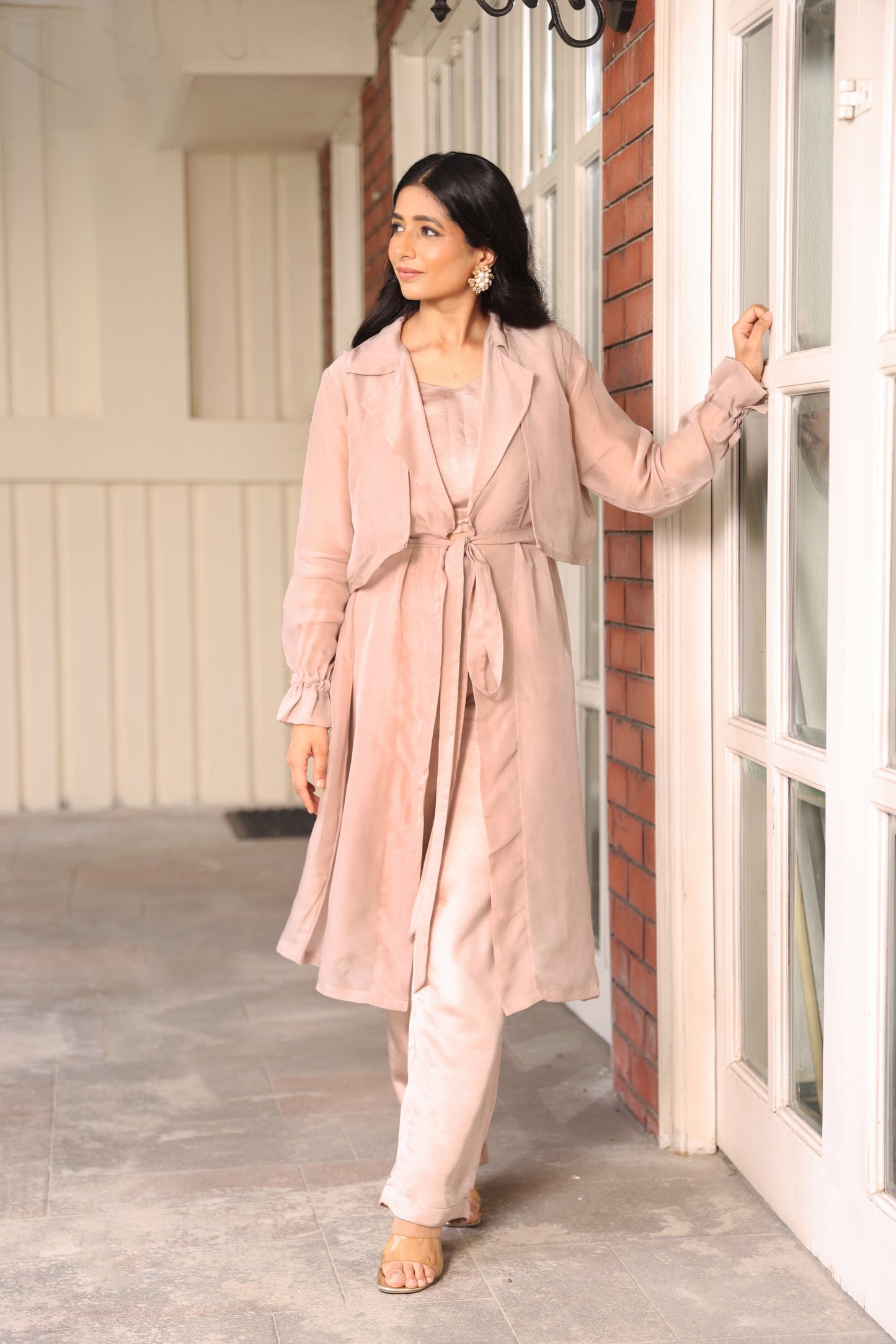 Organza Trench Set