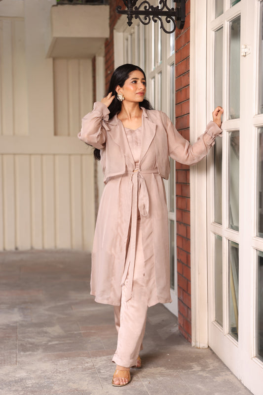 Organza Trench Set