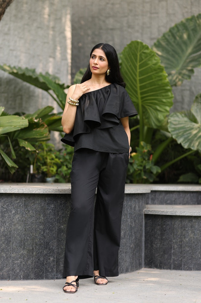 Midnight Ruffle Co-Ord Set