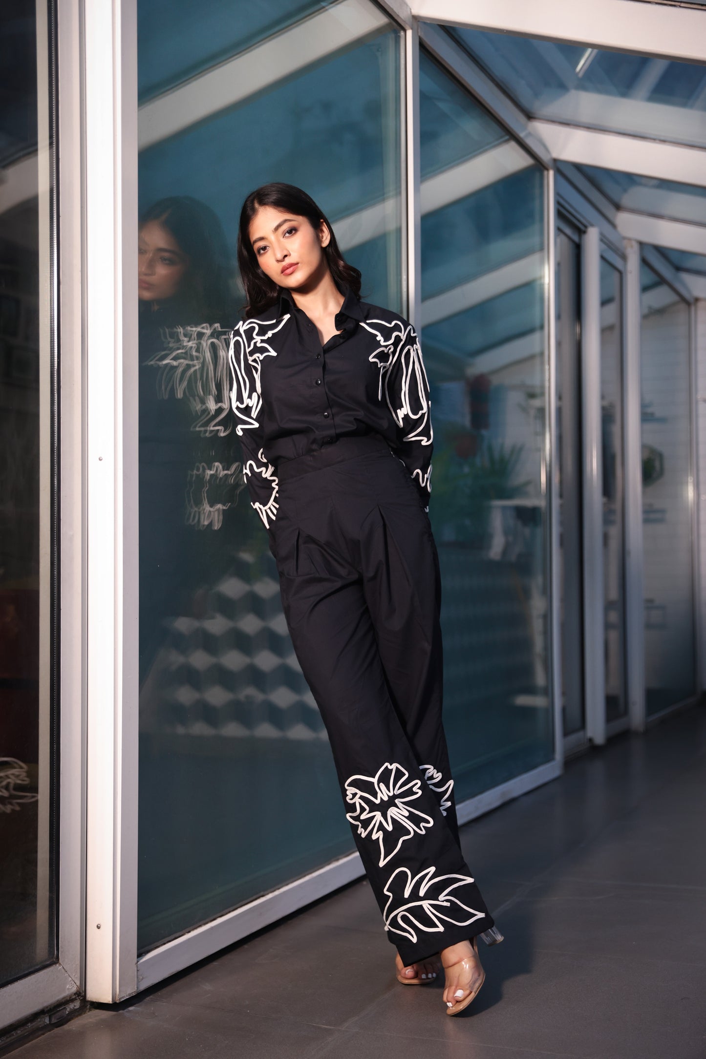 Black Bloom Co-ord Set