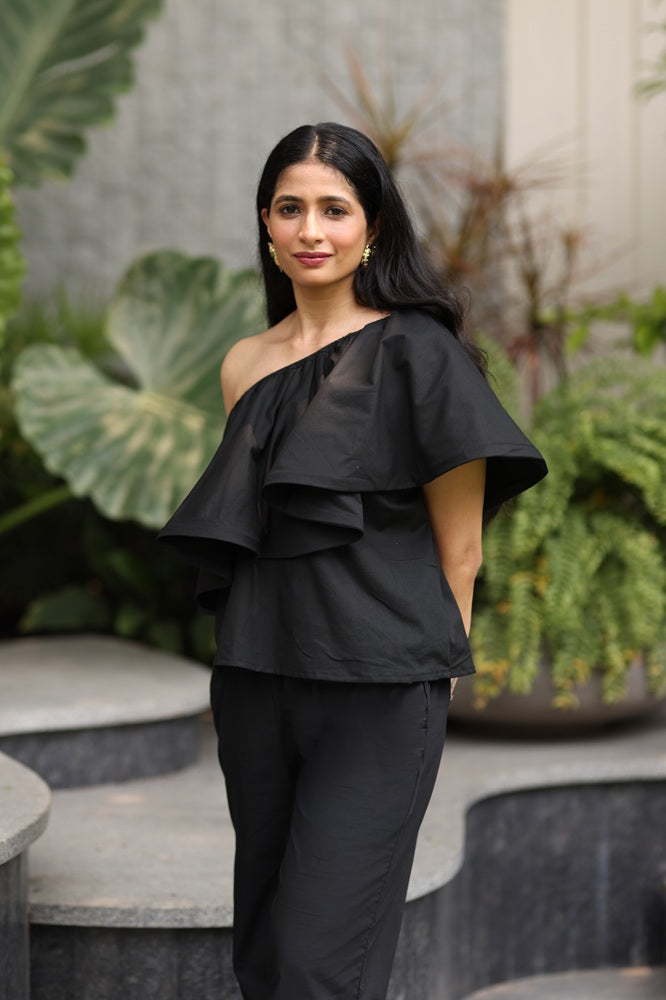 Midnight Ruffle Co-Ord Set