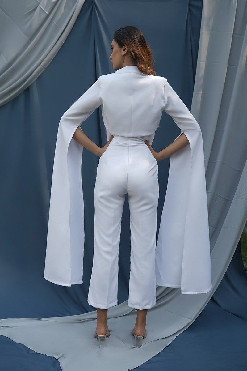 White Jumpsuit With Jacket